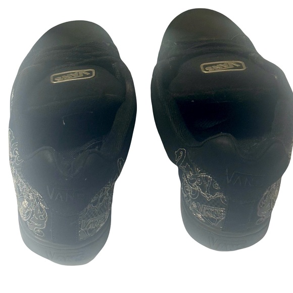 Vans Excellent Condition Black Silver Detailing Leather Upper Women’s Size 9 - Picture 9 of 13